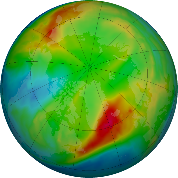 Arctic ozone map for 17 January 2009